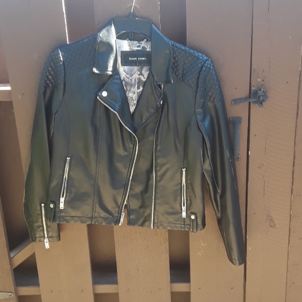 Black Rivet Leather Jacket